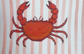 Striped Crab Watercolor Painting
